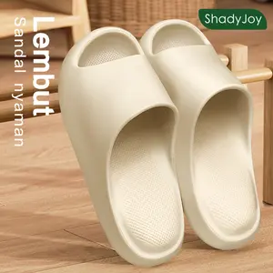 ShadyJoy Sandal rumah musim panas untuk dalam ruangan dan kamar mandi, anti selip, sunyi, tidak bau, EVA, pasangan sandal jepit