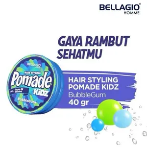Bellagio Pomade Kidz BubbleGum 40 gr - Gaya Rambut Sehatmu untuk Anak-anak