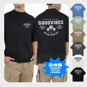 Hungry & Co. T-Shirt Oversize JPN 0004 | Kaos Pria Cotton Combed Lengan Pendek