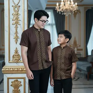 Baju Koko Couple Lengan Pendek Ayah Anak  Bahan katun toyobo import  Size M L XL XXL