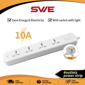 Pemanjal Outlet Berbilang Palam SWE, Jalur Kuasa Pelindung Lonjakan, 8 Outlet, 10A, 250V, 2500W, 4WAY, Jalur pelbagai fungsi, pelbagai guna, perlindungan keselamatan, Penjimatan Tenaga & Elektrik, Keselamatan, Standard UK