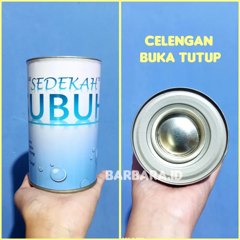 Celengan kaleng polos bisa buka tutup / celengan kaleng polos murah 1PCS 2