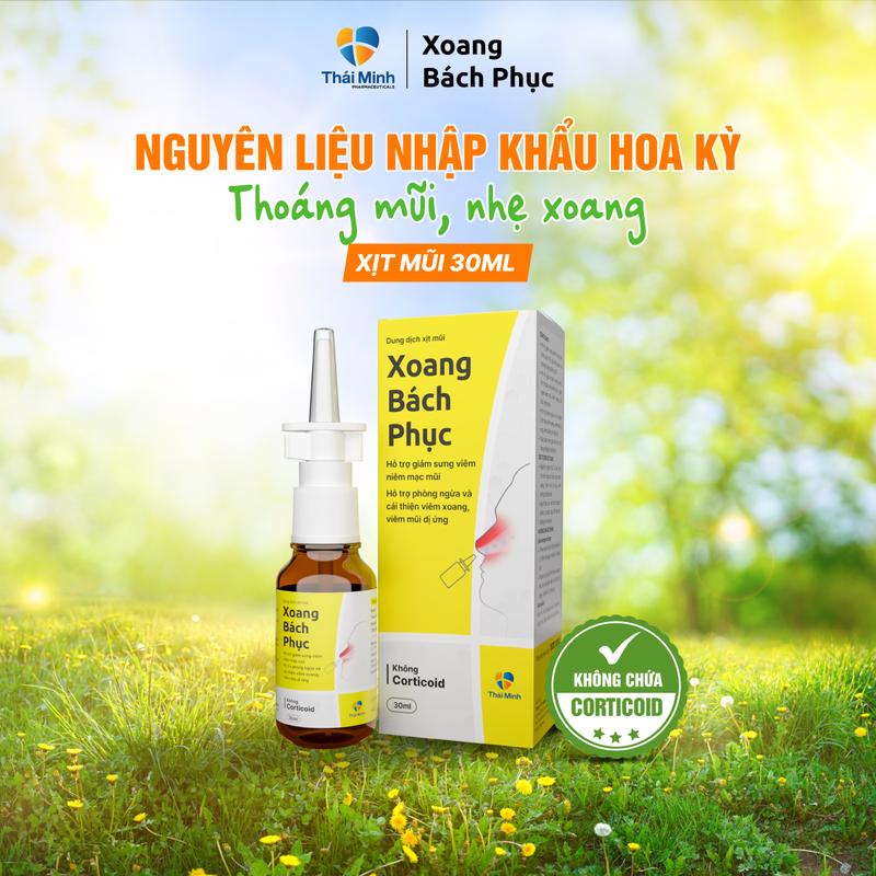 Xịt mũi Xoang Bách Phục - Lọ 15ml, 30ml : Hỗ trợ thông thoáng mũi xoang
