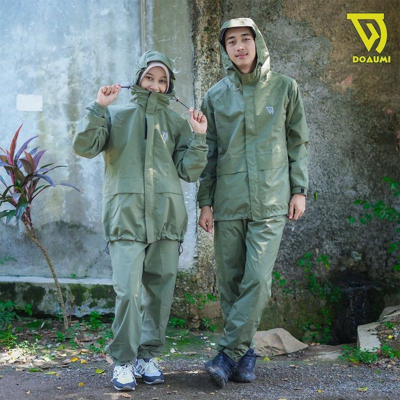 Raincoat Jas Hujan Doaumi Mushi Pria Wanita Dewasa Jas Hujan Motor Setelan Jaket Anti Rembes 9