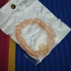 Gelang Kristal Batu Matahari Alami - Liontin Keberuntungan Aksesoris Fashion Pembawa Hoki