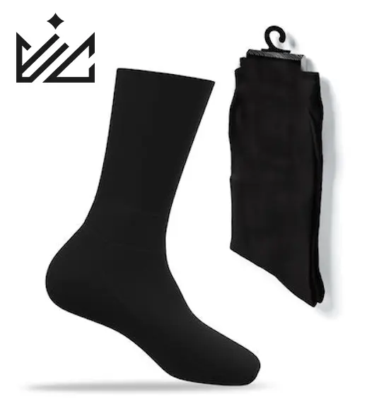 E-Crown Kaos Kaki Sekolah Kerja Sd Smp Sma Diatas Mata Kaki Hitam Polos