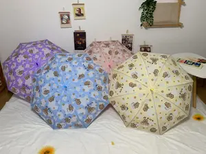 Payung Anak capybara labubu Sanrio Free Pluit Kuromi Melody Cinnamoroll // Payung PVC Anak Karakter Full Print sanrio unicorn