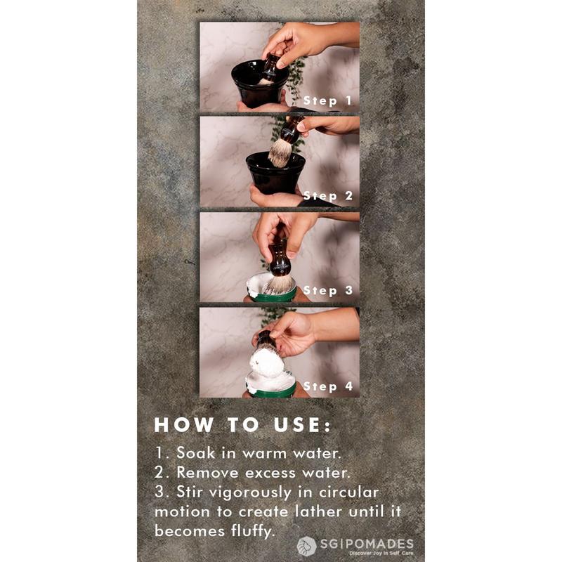 Product Introduction of Ubersuave Eco-Razor Coffee Tortoiseshell Resin Shaving Brush (Synthetic Silvertip) 3