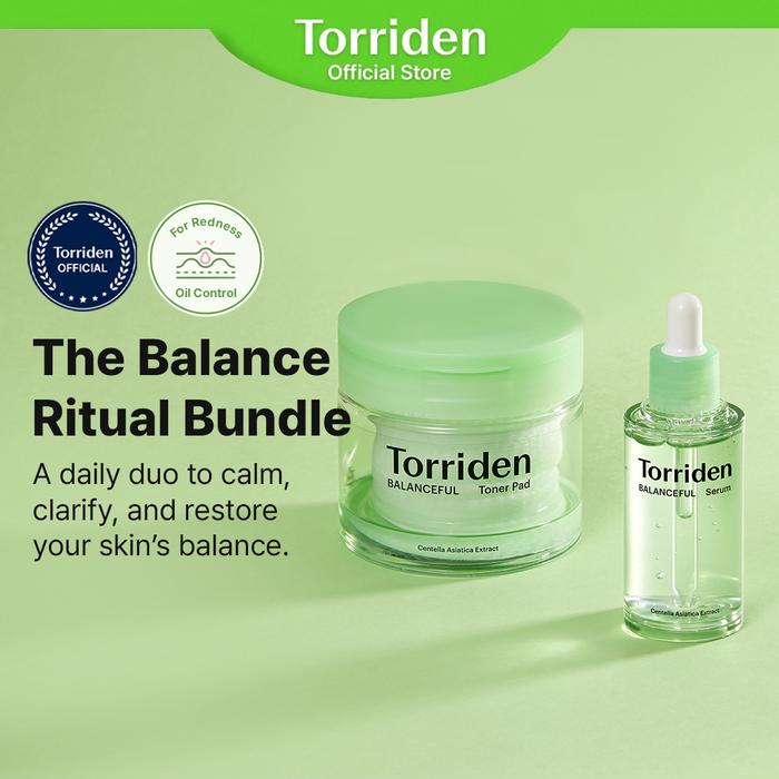 Gambar [NEW][BUNDLE BALANCEFUL] TORRIDEN Balanceful Serum + Toner Pad I Advanced Skin Balancing Solution I Balance Essentials Bundle I Efektif untuk kulit sensitif & mudah berjerawat dari Torriden Indonesia Kota Tangerang Tokopedia
