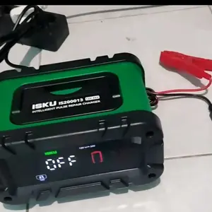 ISKU Smart Charger 12V/24V 10A Charger Aki Otomatis dengan Pulse Repair Multi Mode Suport Semua Jenis Aki