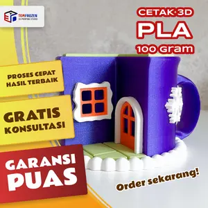 Jasa Cetak 3D Printer Bahan PLA Custom 3 Dimensi Satuan 100 Gram