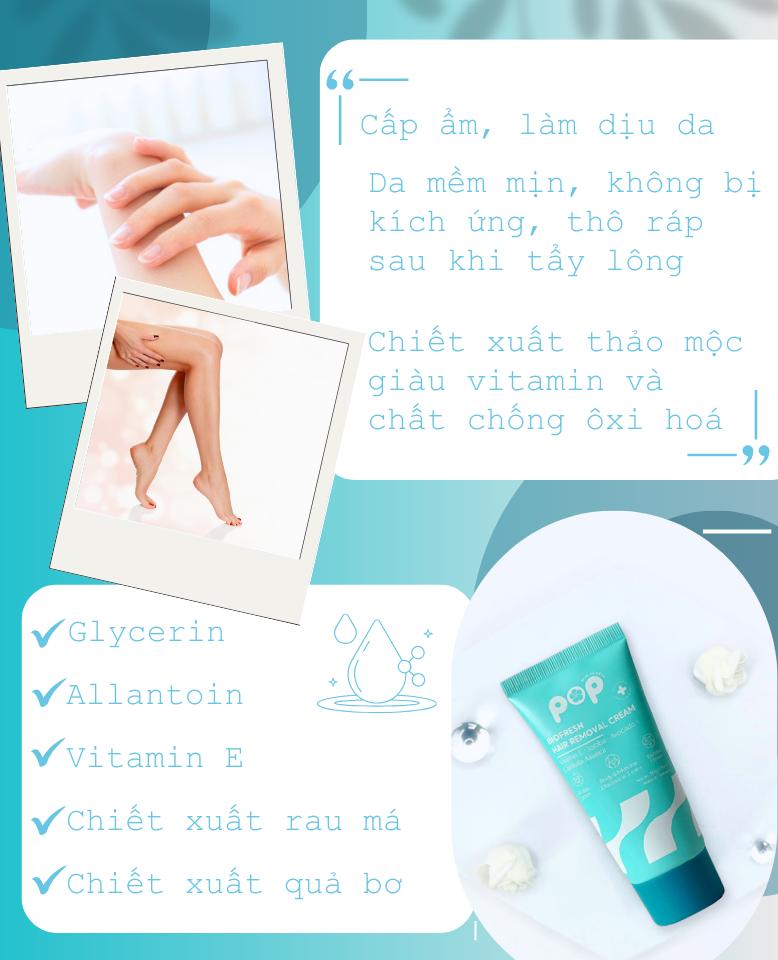Product Introduction of Kem Tẩy Lông Pop Biofresh – Tẩy Lông Dịu Nhẹ, Dưỡng Ẩm, Hương Nhài Thơm Dịu - 50g 19