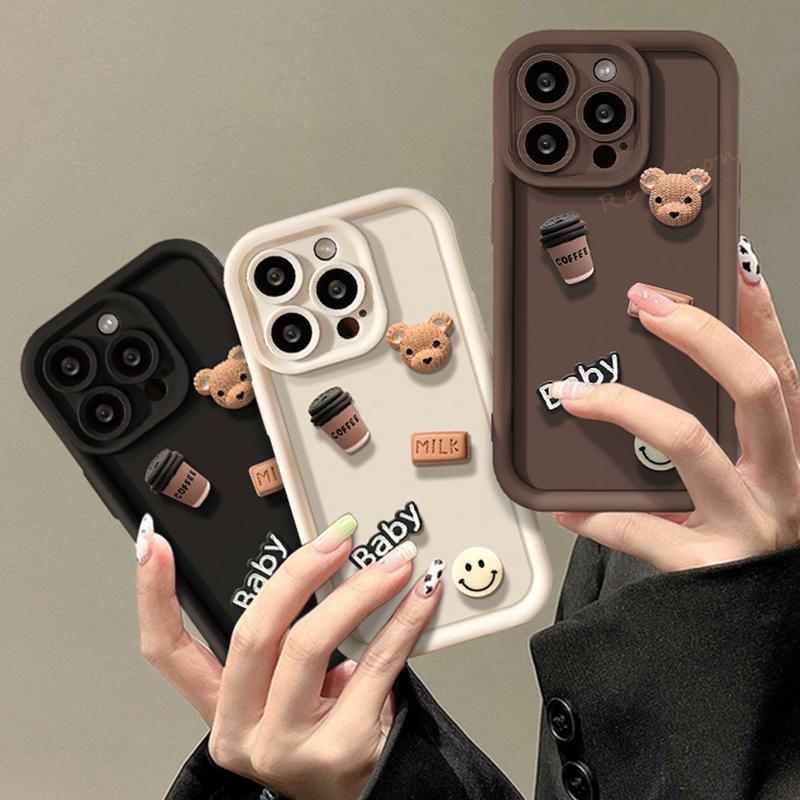 Sarung beruang kopi 3D yang comel untuk iPhone 15, 12, 13, 14, - TikTok ...