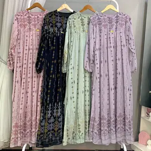 Drees Motif Mewah Gamis Cerruty Babydoll Premium Full Furing Motif Series