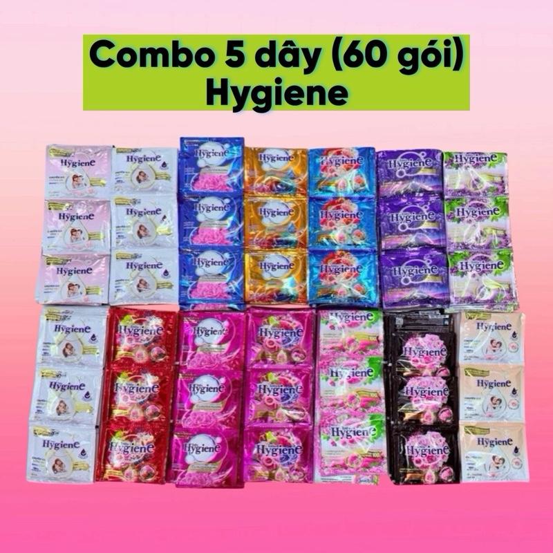 Combo 5 dây 60 gói nước xả vải Hygiene Thái Lan gói 20ml- Làm sạch