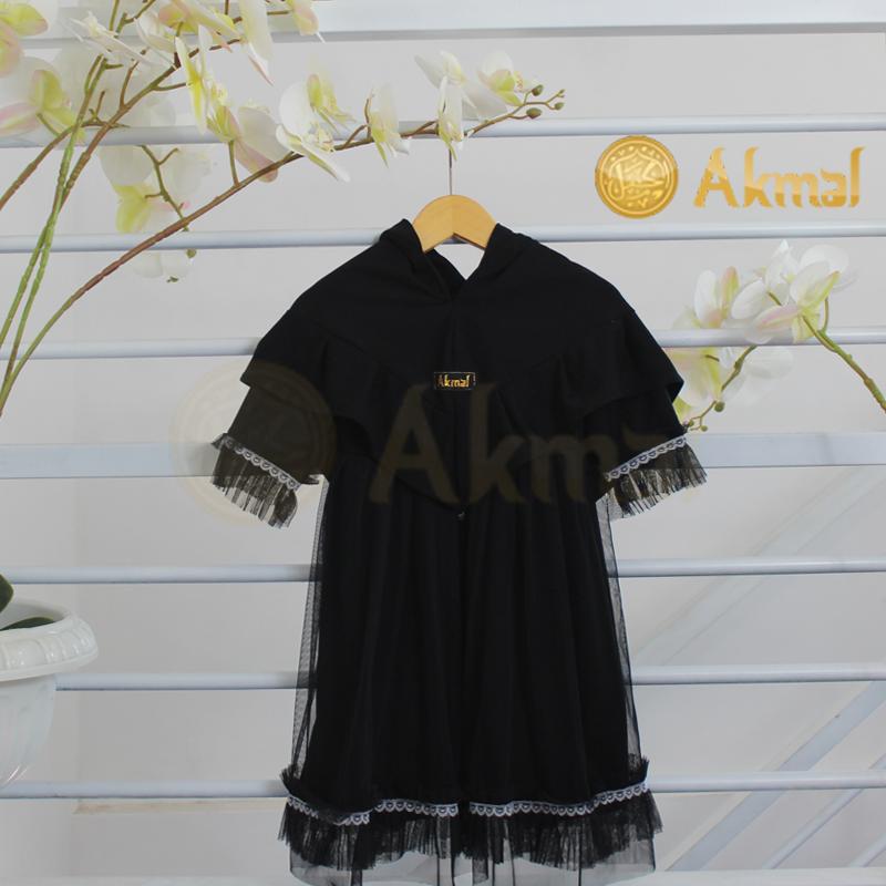 Akmal Baju Gamis Bayi Variasi Rempel Tutu Tile Premium Set Kerudung Kode 9 4