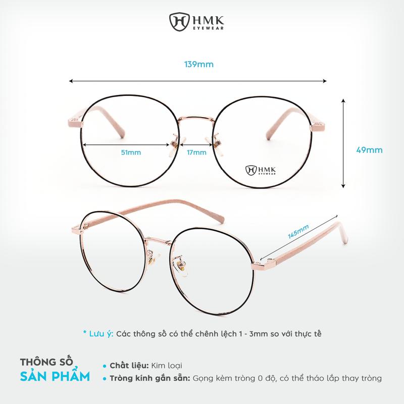 Product Introduction of Gọng Kính Cận Kim Loại Dáng Tròn Thời Trang Unisex Nam Nữ Mỏng Nhẹ Chắc Chắn - KL69130 27