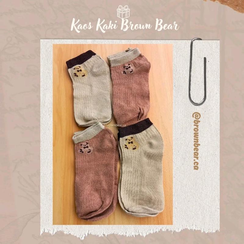 Kaos Kaki Brown Bear Lucu 0
