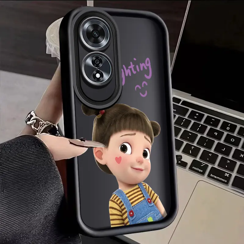 Casing Hp Untuk OPPO A60 Casing Kartun Perempuan / Laki-laki ponsel Bahan silikon Cesing Casing Hp Kesing Softcase Case Anti Jatuh Gores Tahan guncangan
