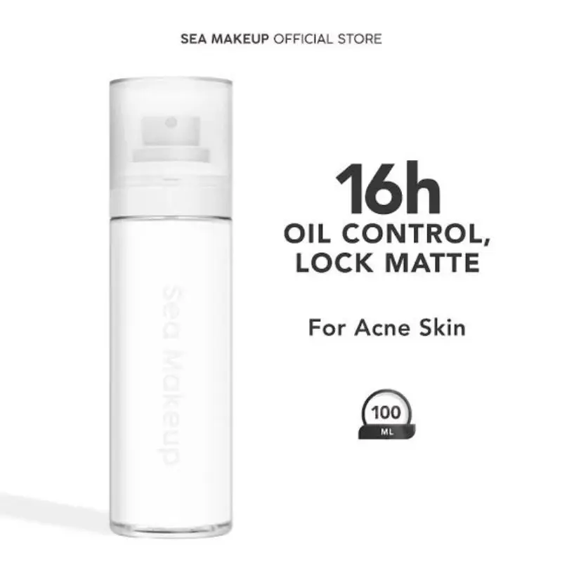 ￼Sea Makeup Lock It Matte Acne Setting Spray Membantu menjaga riasan selama lebih dari 16 jam dan Membantu merawat dan mencegah Kemerehan