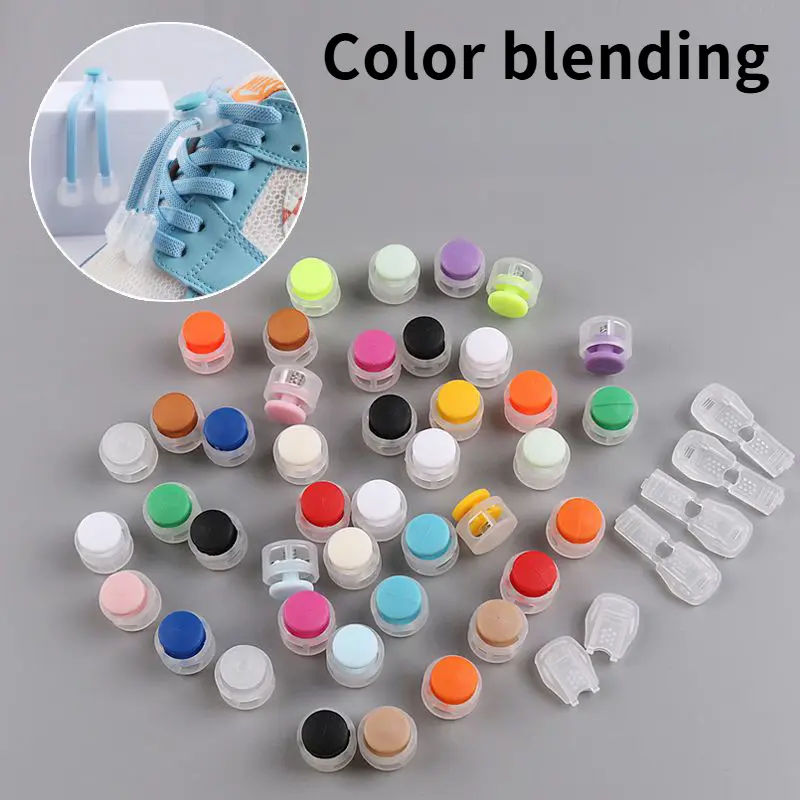 Dây Khóa Giày, 2 Chiếc, Không Có Nút, Đàn Hồi An Toàn, Móc, Dây Buộc Dây Giày 5