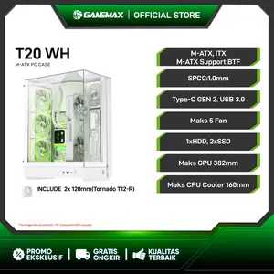 Gamemax T20 White M-ATX Gaming PC case