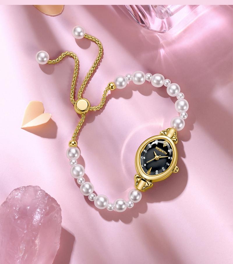 Product Introduction of REBIRTH Jam Tangan Wanita Gelang Anti Air Original Korea Elgant Model Tali Mutiara Jam Tangan Cewek   REL0136 18