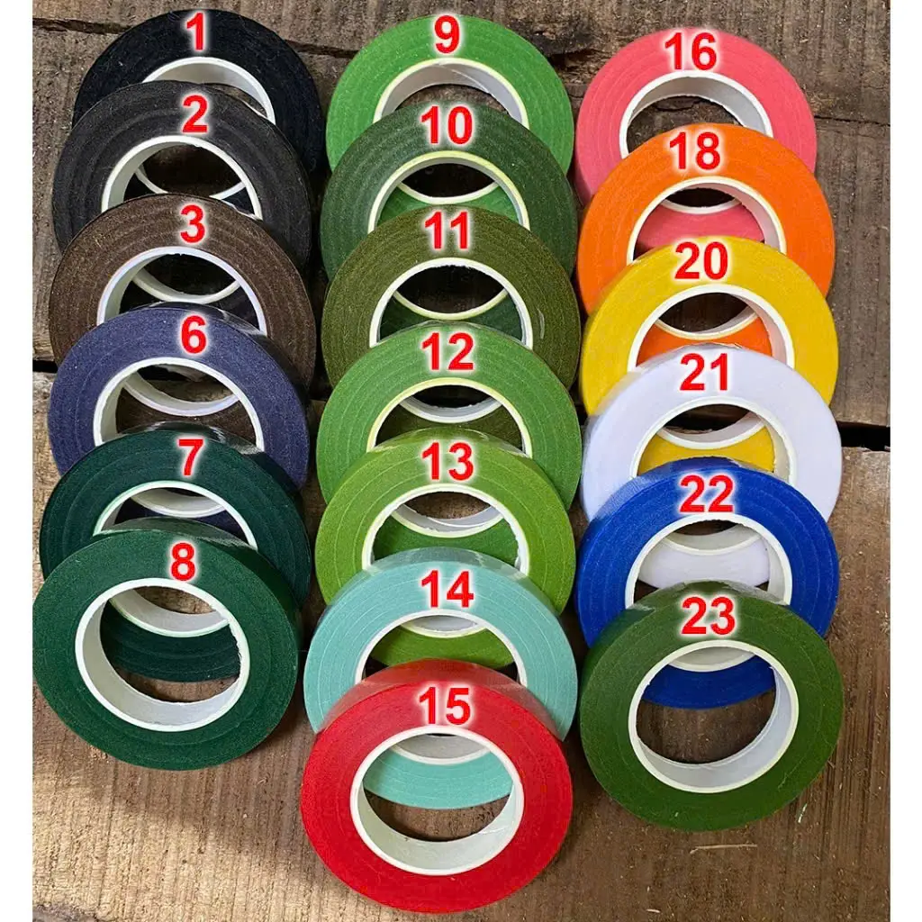 Băng dính sáp quấn cành hoa kẽm nhung, hoa tulip - 5 màu sắc