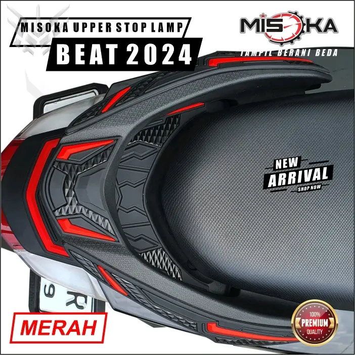 Misoka Upper Stop Lamp Cover Beat 2024 Keyless Street Rubber Karet Aksesoris motor Matic Keren Murah 1