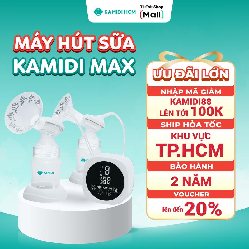 Máy hút sữa Kamidi Max Hút Kiệt, gọi sữa cho Mẹ Sinh Đầu, Ít Sữa, Tắc Tia massage thông minh, phễu silicon mềm mại tặng 1 cặp hạ size 19 (2)