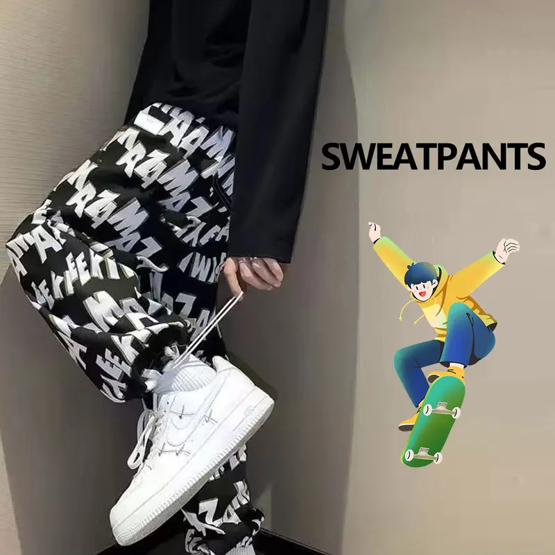 Celana Baggy Pria High Waist Ankle Pants Style Wide Leg Hip Hop Jazz Premium (Cowok Keren 2024) - Motif Panjang Motif Katun Pendek Casual Chino Distro Dewasa Tartan baggy  pants 7