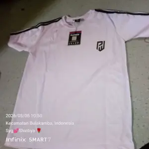 PLATINUM WORLD.ID T-Shirt Baju Kaos List Stripe ST Unisex Pria - Wanita Couple Jumbo M - XXL Catton 24s Premium Quality