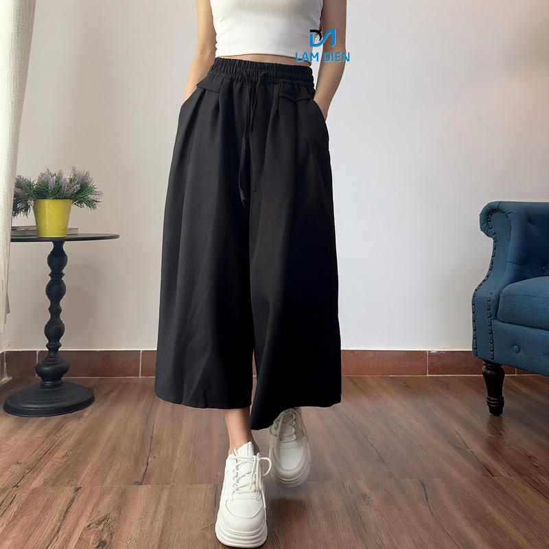LQ030 QUẦN LỬNG ỐNG RỘNG NỮ, CHẤT LIỆU ĐŨI VÂN MÂY THOÁNG MÁT, PHONG CÁCH TRẺ TRUNG NĂNG ĐỘNG Pants Women