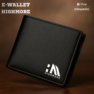 HIGHMORE Dompet Kulit Premium E-Wallet Slim Bifold Minimalis dengan Desain Elegan dan Fungsi Praktis