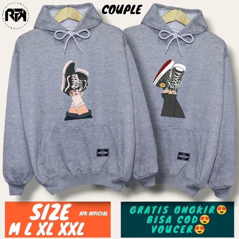 ( isi 2 pcs ) Hoodie couple pasangan / jaket couple SANTUY TERBARU / kaos couple pasangan / baju kapelan sama pacar 2023 / baju couple pasangan / couple pasangan / baju couple pasangan kondangan / batik couple pasangan / sweater couple 4
