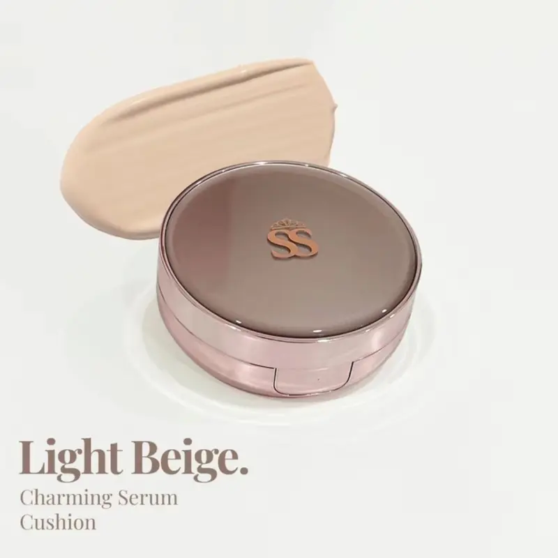 LIGHT BEIGE CHARMING SERUM CUSHION 13gr (Tanpa Refill) CUSHION SERUM ORI SSSKIN 3