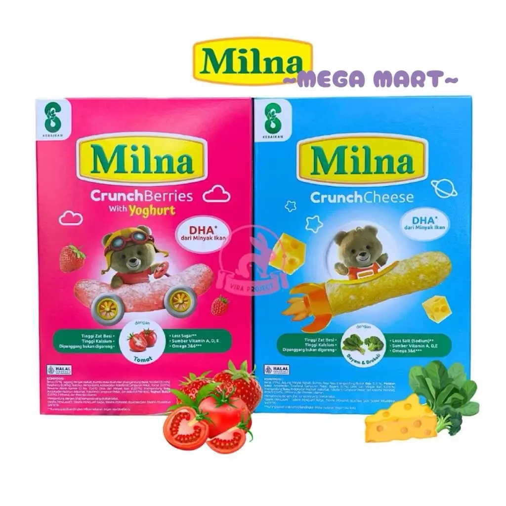Milna Crunch Berries Cheese Cemilan Kering