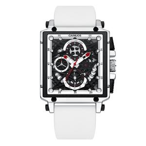 นาฬิกาควอทซ์กันน้ำ CAINUOS ทรงสี่เหลี่ยมขนาดใหญ่ เหมาะสำหรับจับเวลา