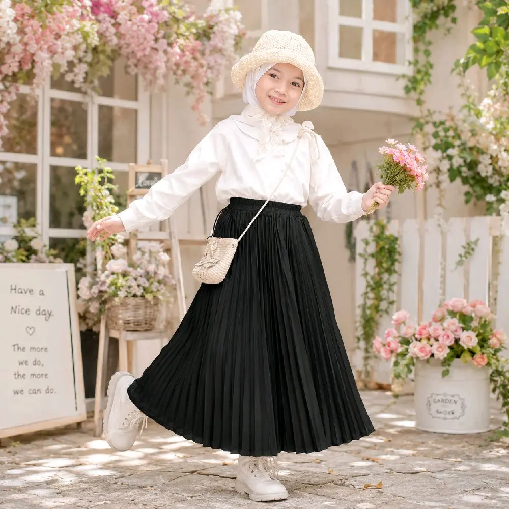 Rok prisket Anak Premium Polos Rok Anak Perempuan Lucu Stylish Pinggang karet Usia 3 - 11 tahun