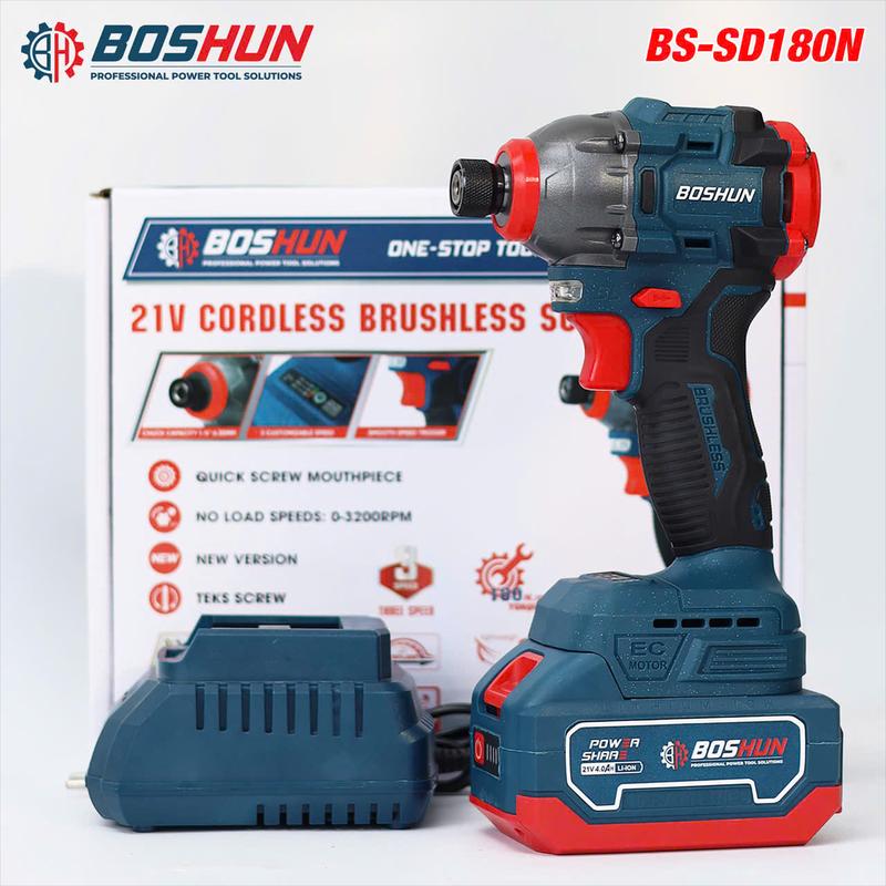 CHUYÊN VÍT Máy Chuyên Vít BS-SD180N 4 Tốc Độ Chuyên Bắt Vít Bắn Tôn KhoanTường Sắt Gỗ 1 PIN 1 SẠC