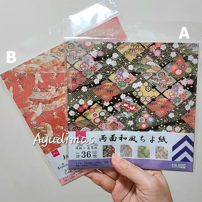 Japan Double Sided Chiyogami Paper - Washi Paper - Kertas lipat / origami Jepang