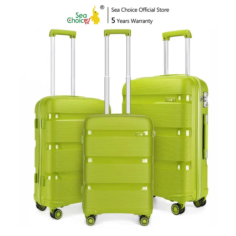 SEA CHOICE Koper Set 20+24+28 inch Kabin Large Bagasi Travel Tas, PP Hardcase, Lightweight, TSA Lock 0