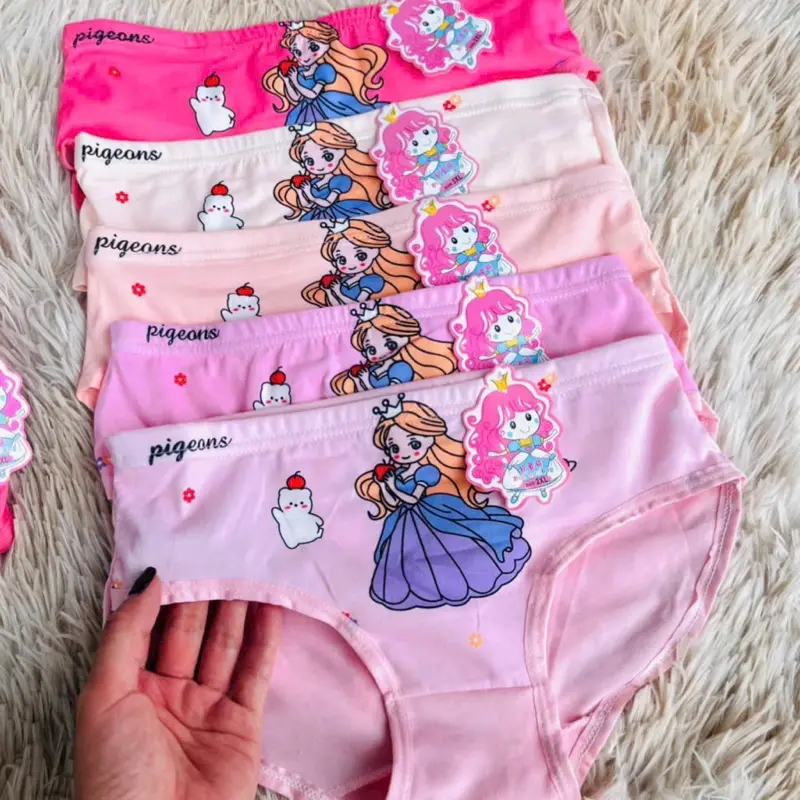 Set 10 Quần Lót cho bé gái từ 9-32kg Chất Liệu Cotton Thoáng Mát, Mềm Mịn, Hoạ Tiết Dễ Thương đồ đồ lót một mảnh màu xám 9-10 năm quanchi ptreem quanchip be 1