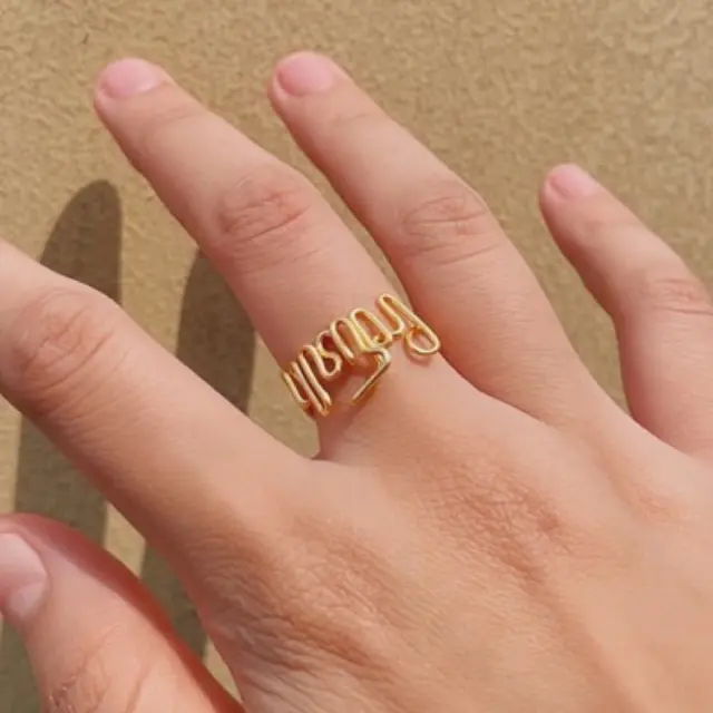 BE.AKITA — cincin aksara jawa custom anti karat// free gift box