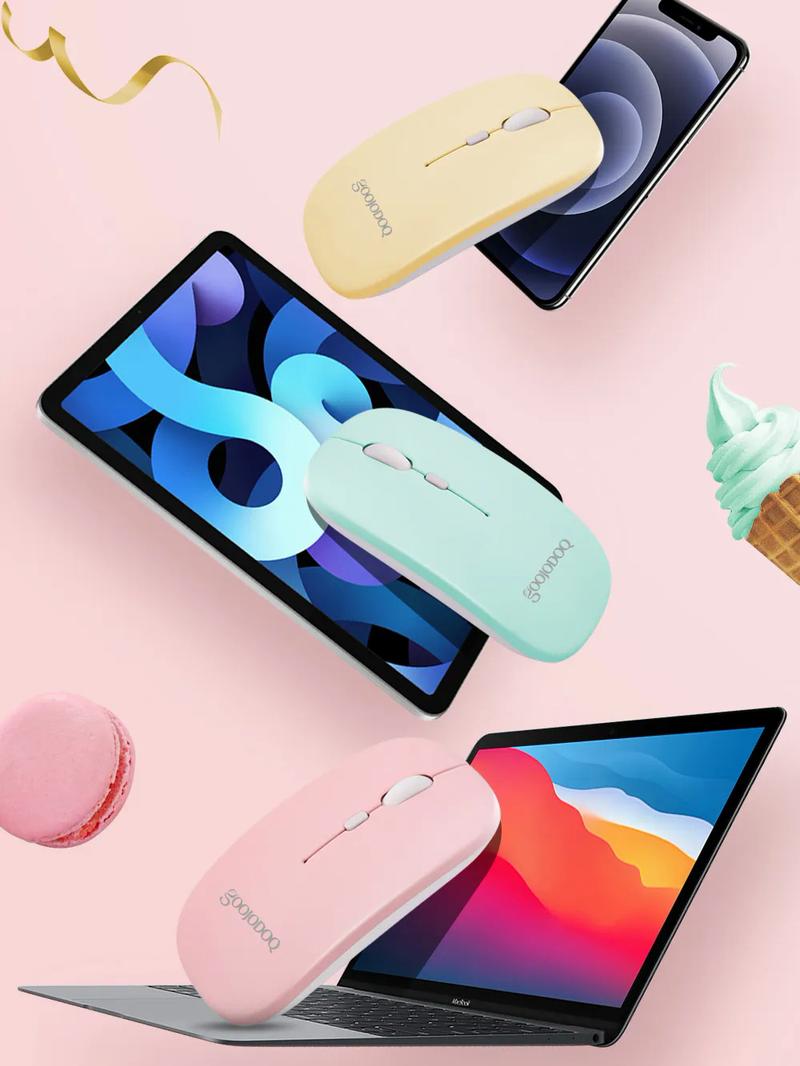 Product Introduction of Chuột không dây, Goojodoq, với Bluetooth 4.0, có thể sạc lại, dành cho máy tính, PC, iPad, chế độ kép, USB, 3 DPI có thể điều chỉnh 1