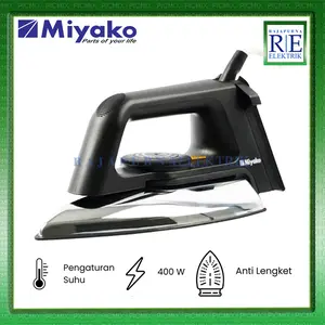 Miyako EI2000B Setrika Listrik Murah Anti Lengket Non Stick 395W ORIGINAL SNI