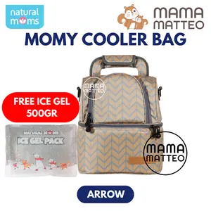 NATURAL MOMS Cooler Bag Momy / Tas Pompa Backpack Selempang Tempat Box Penyimpanan ASI / Arrow