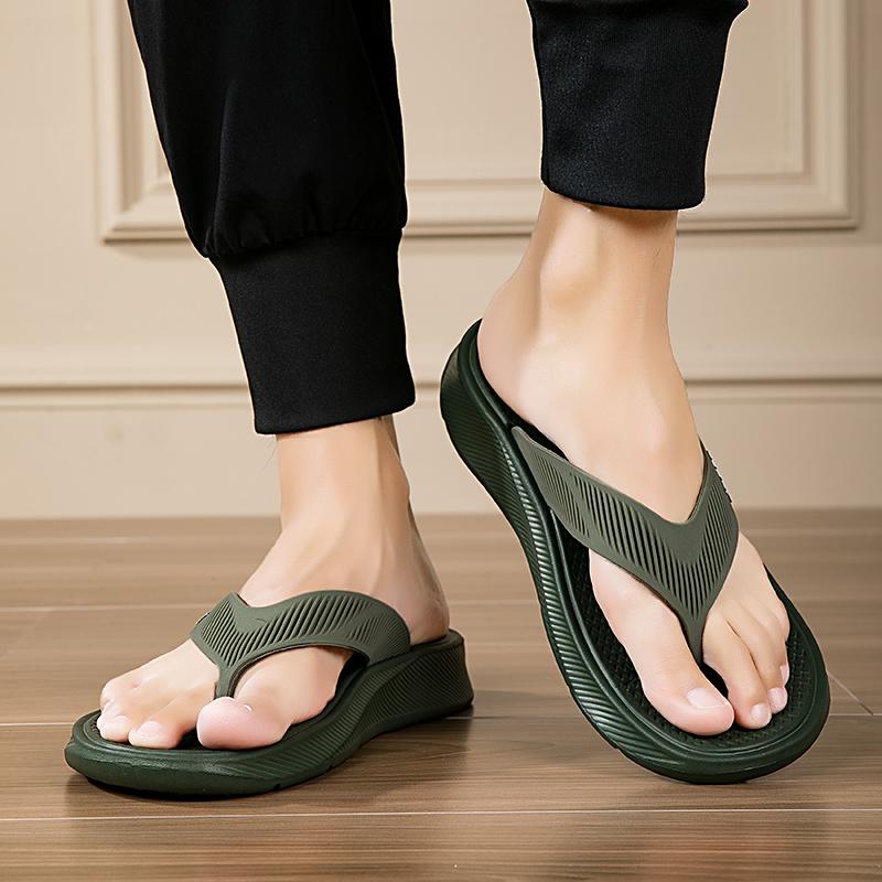 IRSOE Sandal jepit modis terbaru untuk pria dan wanita, nyaman dan anti air anti slip sandal pria sepatu cowok keren sandal selop pria Sendal Karet 4