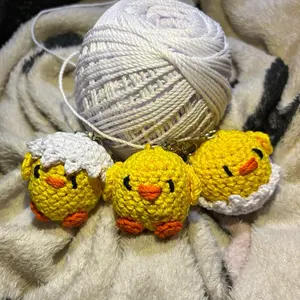 Keychain Crochet Baby Chicks | Gantungan Rajut Anak Ayam