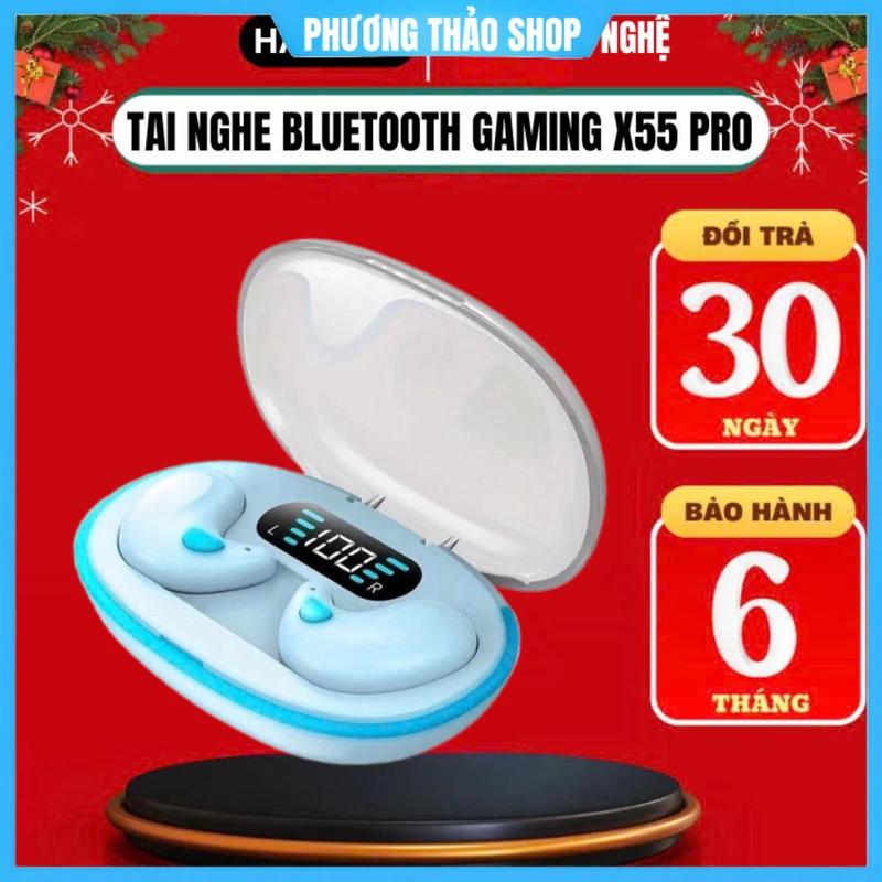 Tai Nghe Ngủ Bluetooth X55, Tai Nghe Không Dây X55 Pro Mẫu Mới Mỏng Nhẹ Nằm Ngủ, Micro Tích Hợp Tặng bao tay